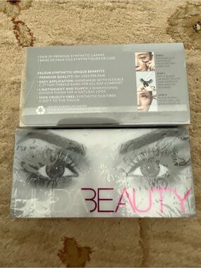 Huda Beauty & Velour Synthetic Premium False eyeLashes- Black